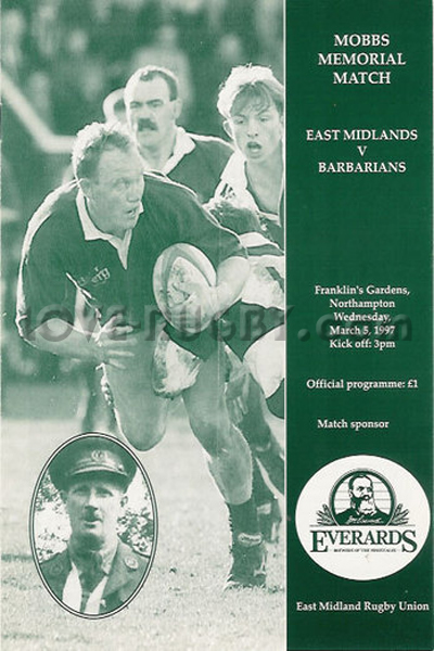 1997 East Midlands v Barbarians  Rugby Programme